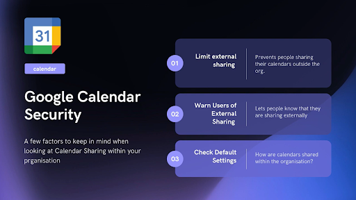 google calendar security