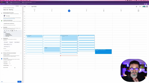 Appointments on Google Calendar