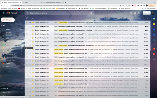 Filters on Gmail