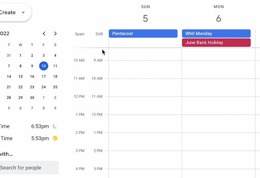 UTC On Google Calendar