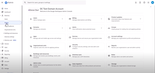 Group Management on Google Admin Console