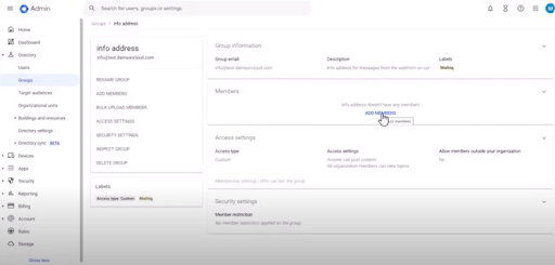 Group Management on Google Admin Console