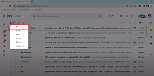 Bulk Archiving Emails On Gmail