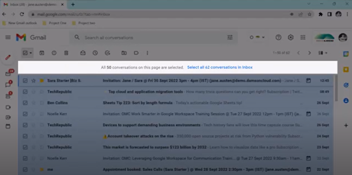 Bulk Archiving Emails On Gmail