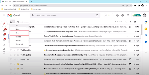 Bulk Archiving Emails On Gmail